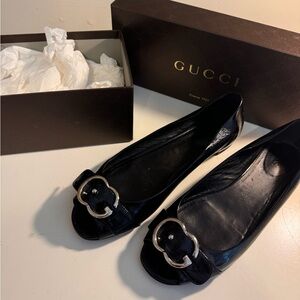 Gucci Salandia Peep Toe Black 40 with Box